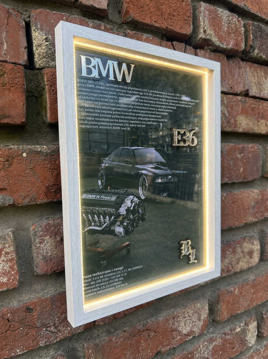 BMW E36 — 3D Wall Art