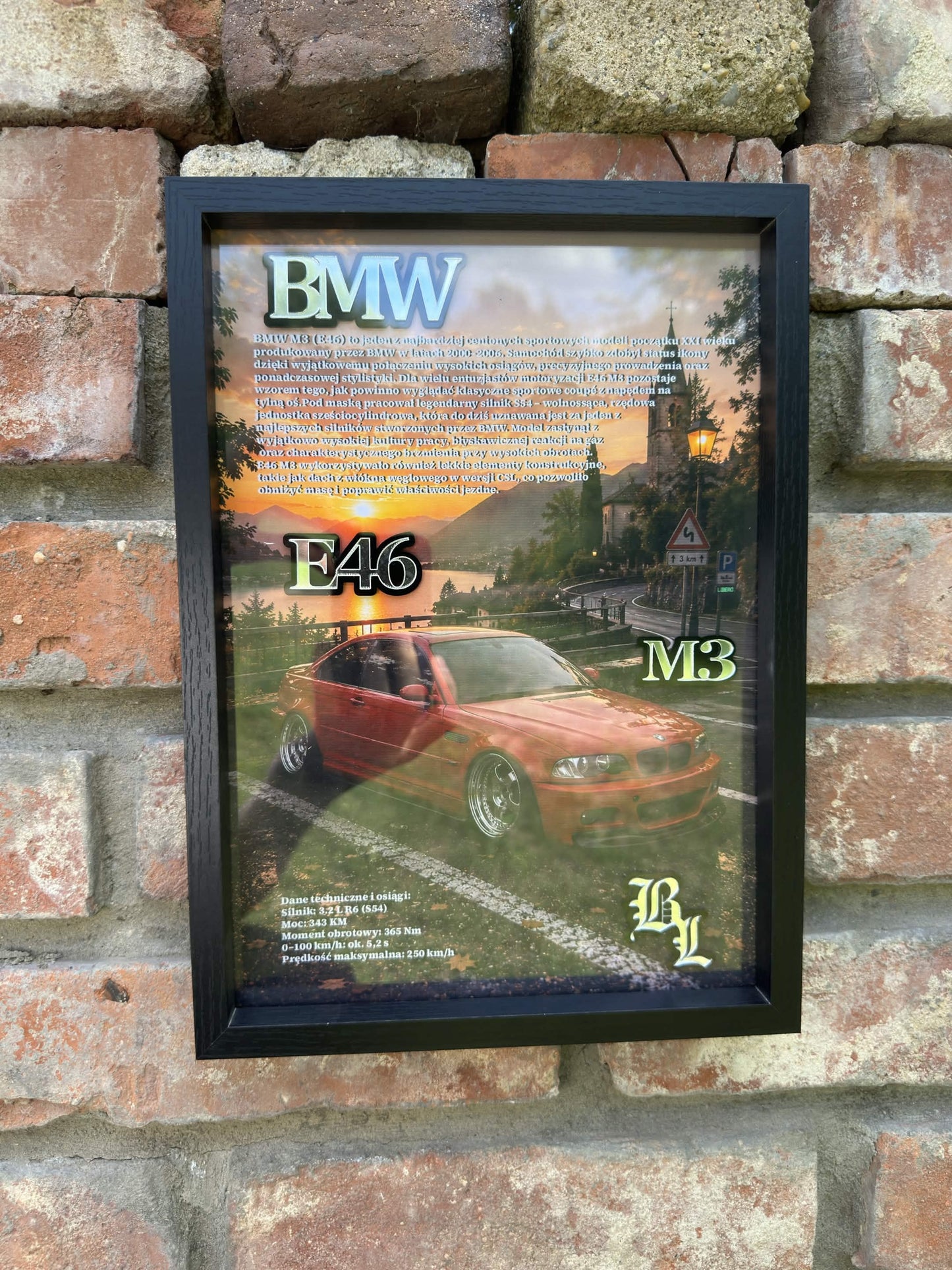 Obraz dekoracyjny 3D – BMW E46 M3