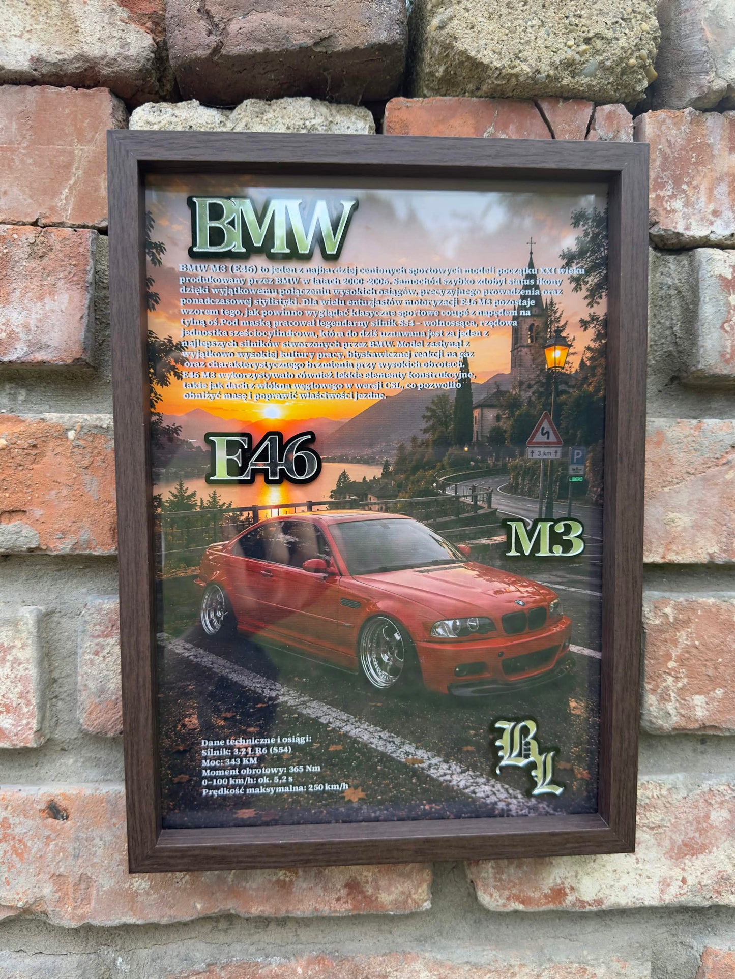 Obraz dekoracyjny 3D – BMW E46 M3