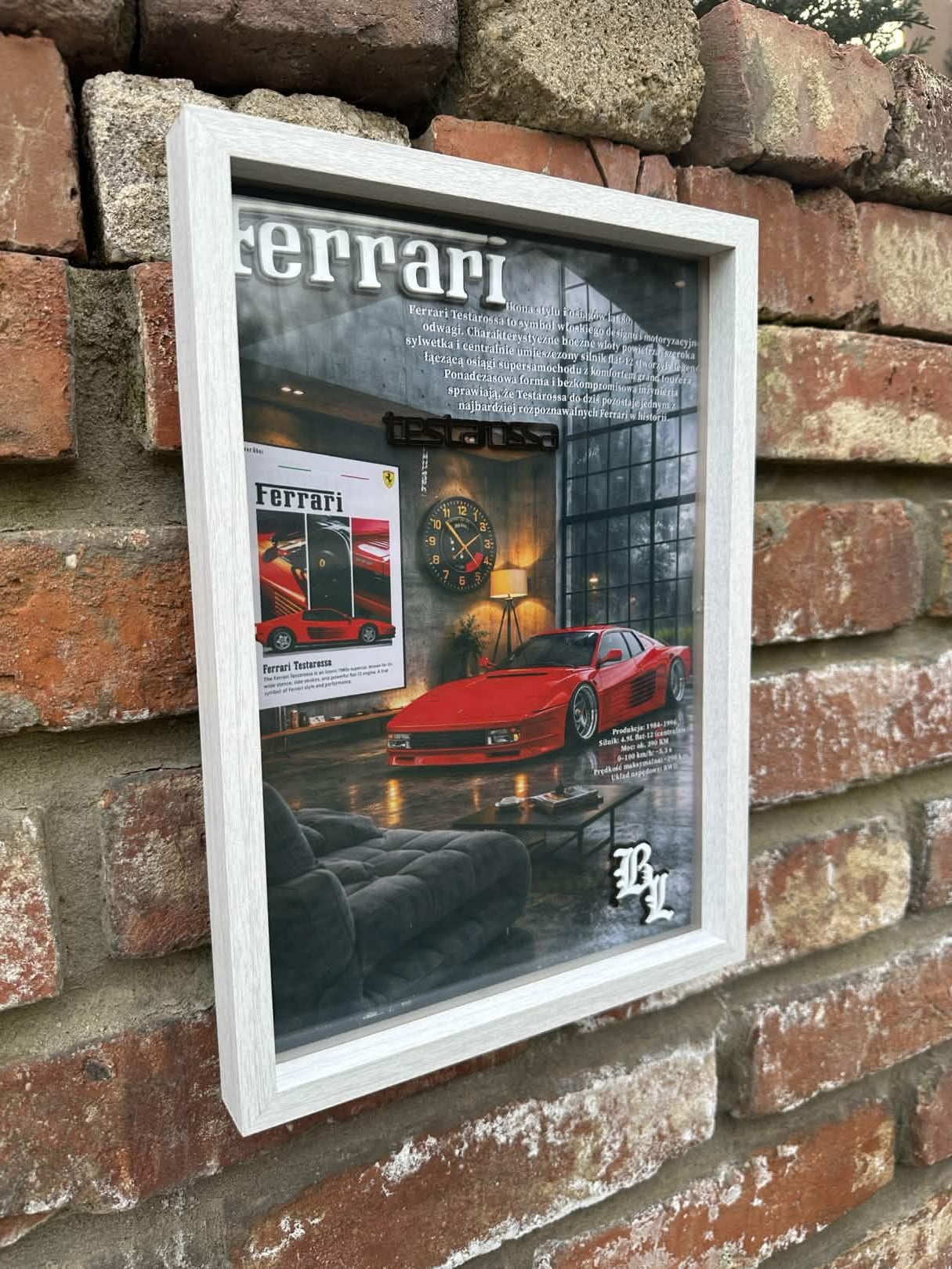 Obraz dekoracyjny 3D – Ferrari Testarossa