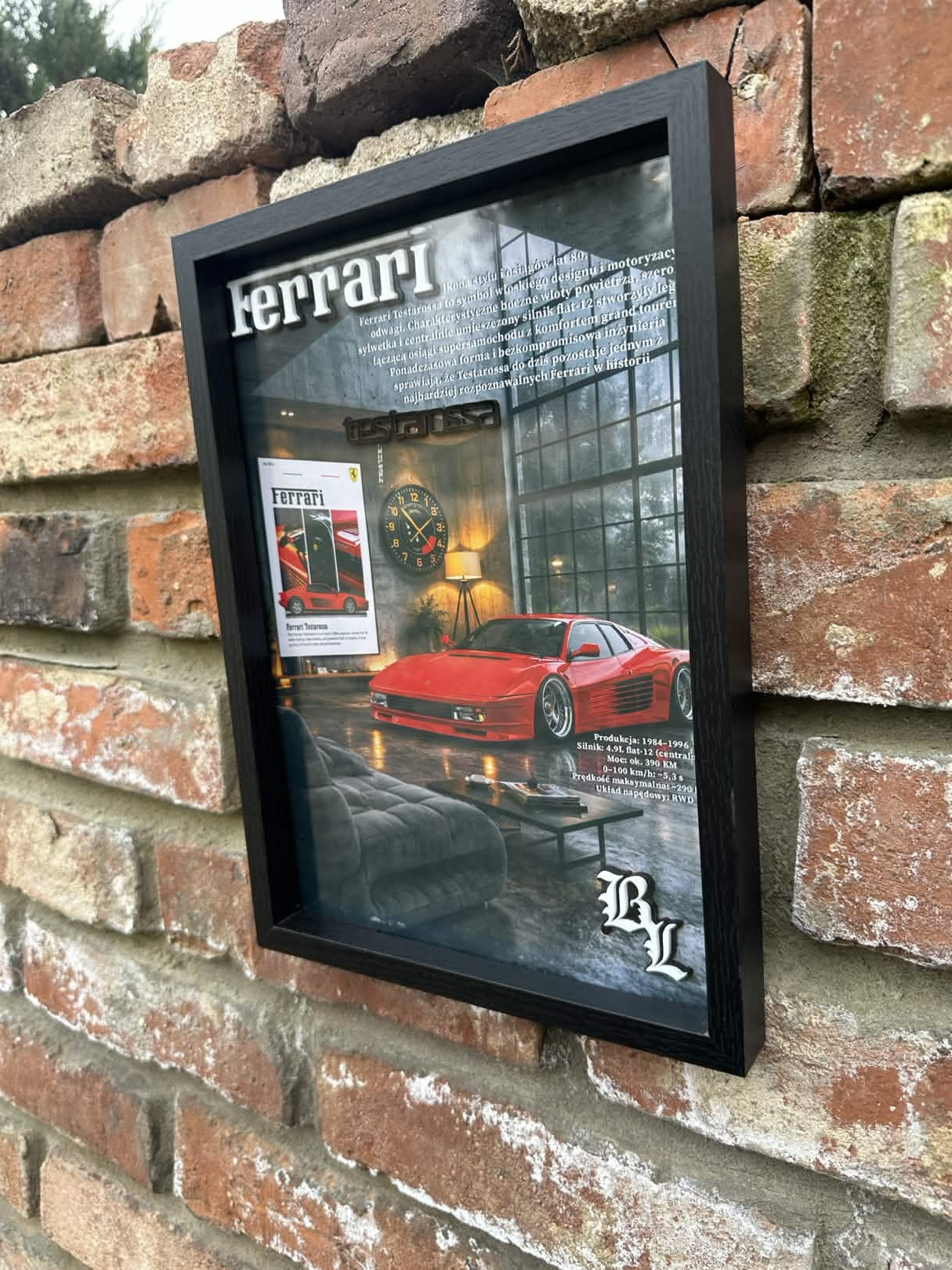 Obraz dekoracyjny 3D – Ferrari Testarossa