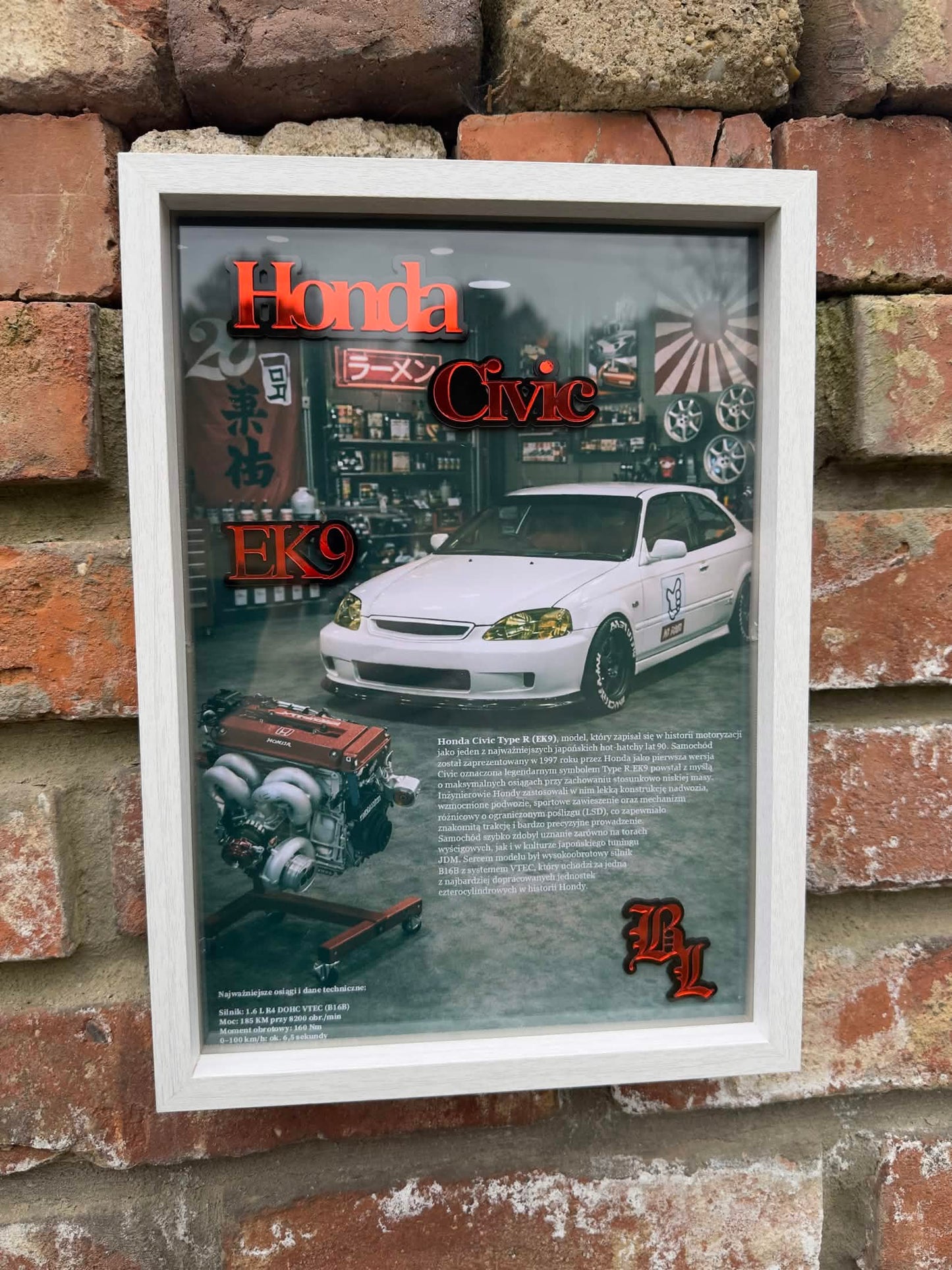 Obraz dekoracyjny 3D - Honda Civic EK9