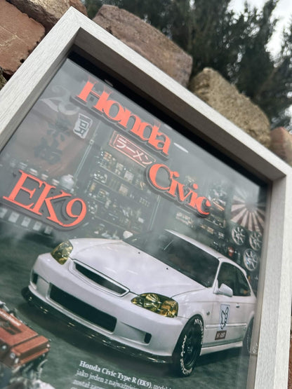 Obraz dekoracyjny 3D - Honda Civic EK9