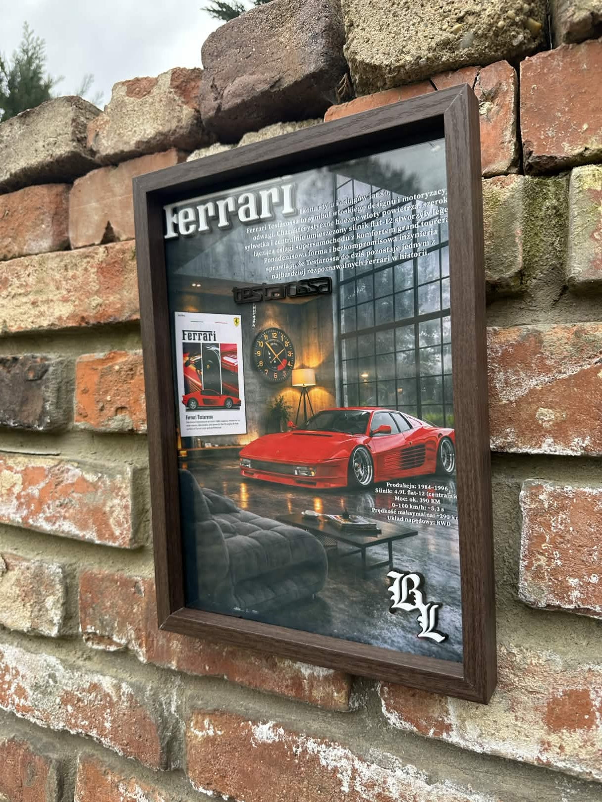 Obraz dekoracyjny 3D – Ferrari Testarossa